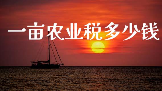 一亩农业税多少钱_https://www.qmgjg.com_恒生指数是什么_第1张