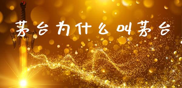 茅台为什么叫茅台_https://www.qmgjg.com_香港恒生指数_第1张