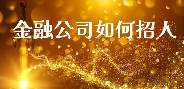 金融公司如何招人_https://www.qmgjg.com_港股恒生指数_第1张