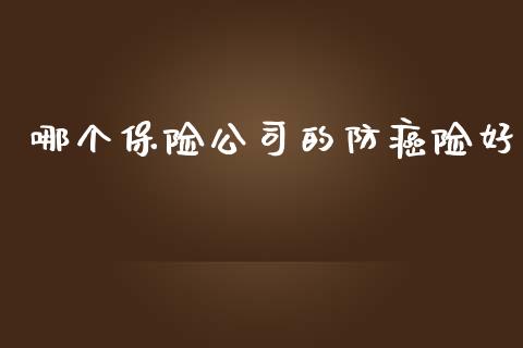 哪个保险公司的防癌险好_https://www.qmgjg.com_恒生指数是什么_第1张