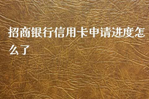 招商银行信用卡申请进度怎么了_https://www.qmgjg.com_恒生指数是什么_第1张