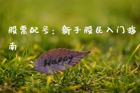 股票配号：新手股民入门指南_https://www.qmgjg.com_港股恒生指数_第1张