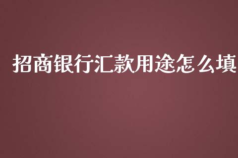 招商银行汇款用途怎么填_https://www.qmgjg.com_港股恒生指数_第1张