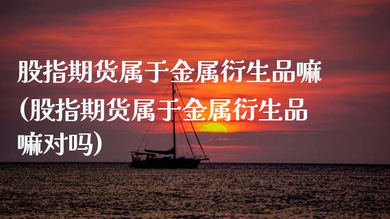 股指期货属于金属衍生品嘛(股指期货属于金属衍生品嘛对吗)_https://www.qmgjg.com_恒生指数期货_第1张