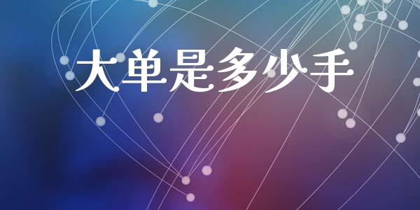 大单是多少手_https://www.qmgjg.com_香港恒生指数_第1张