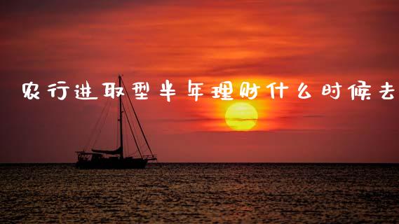农行进取型半年理财什么时候去_https://www.qmgjg.com_恒生指数期货_第1张