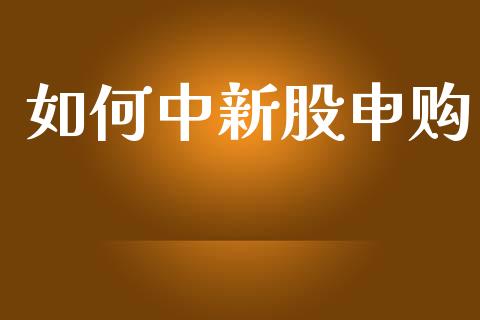 如何中新股申购_https://www.qmgjg.com_恒生指数期货_第1张