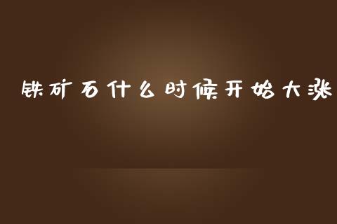 铁矿石什么时候开始大涨_https://www.qmgjg.com_港股恒生指数_第1张