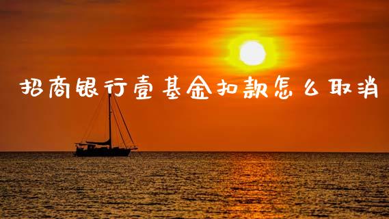 招商银行壹基金扣款怎么取消_https://www.qmgjg.com_恒生指数期货_第1张