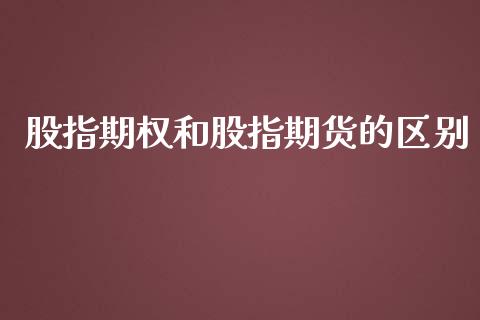 股指期权和股指期货的区别_https://www.qmgjg.com_港股恒生指数_第1张