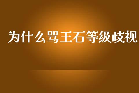 为什么骂王石等级歧视_https://www.qmgjg.com_香港恒生指数_第1张