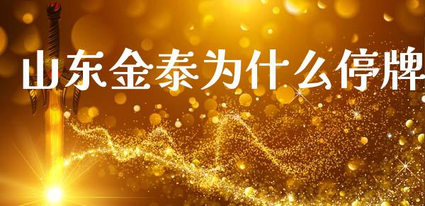 山东金泰为什么停牌_https://www.qmgjg.com_恒生指数期货_第1张
