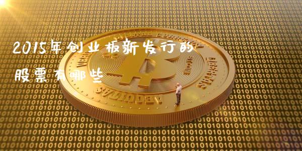 2015年创业板新发行的股票有哪些_https://www.qmgjg.com_香港恒生指数_第1张