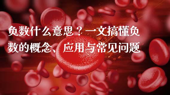 负数什么意思？一文搞懂负数的概念、应用与常见问题_https://www.qmgjg.com_恒生指数期货_第1张