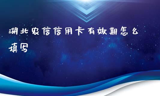湖北农信信用卡有效期怎么填写_https://www.qmgjg.com_香港恒生指数_第1张