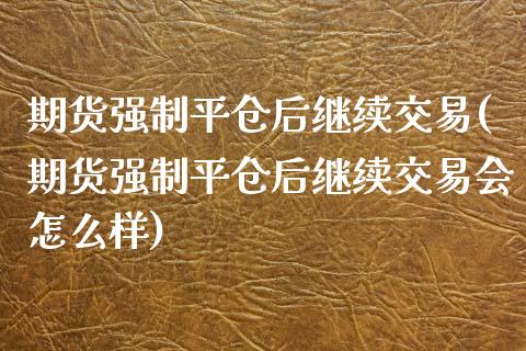 期货强制平仓后继续交易(期货强制平仓后继续交易会怎么样)_https://www.qmgjg.com_港股恒生指数_第1张