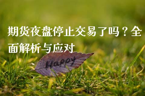 期货夜盘停止交易了吗？全面解析与应对_https://www.qmgjg.com_恒生指数期货_第1张