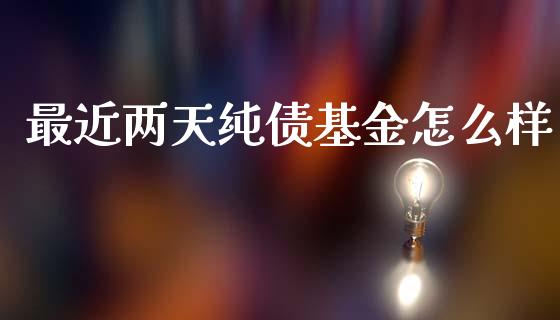 最近两天纯债基金怎么样_https://www.qmgjg.com_港股恒生指数_第1张