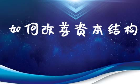 如何改善资本结构_https://www.qmgjg.com_恒生指数是什么_第1张