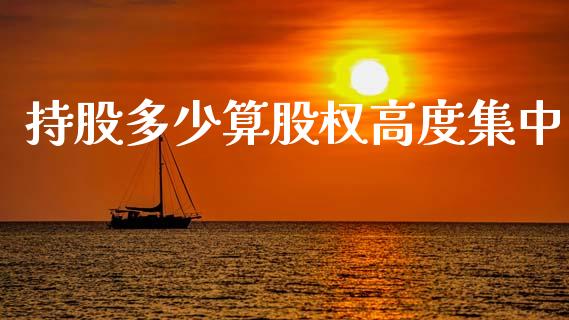 持股多少算股权高度集中_https://www.qmgjg.com_港股恒生指数_第1张