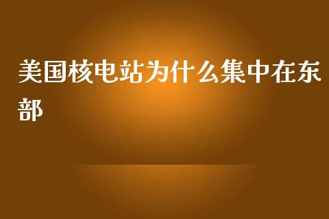 美国核电站为什么集中在东部_https://www.qmgjg.com_香港恒生指数_第1张