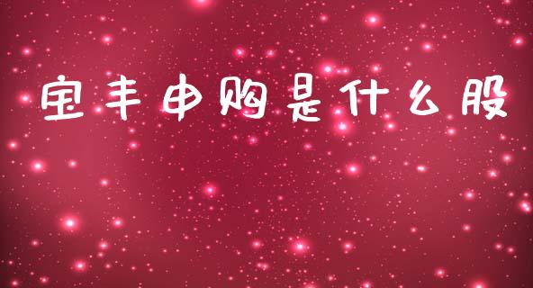 宝丰申购是什么股_https://www.qmgjg.com_香港恒生指数_第1张