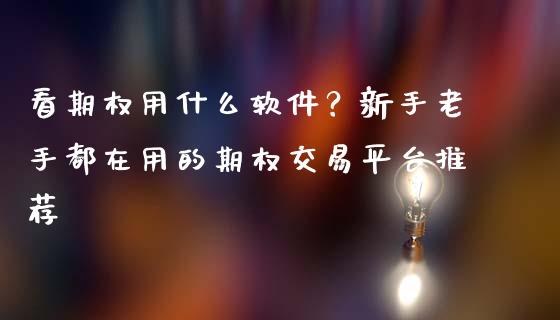 看期权用什么软件？新手老手都在用的期权交易平台推荐_https://www.qmgjg.com_恒生指数是什么_第1张