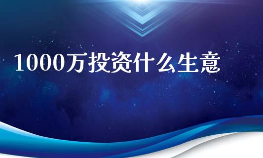 1000万投资什么生意_https://www.qmgjg.com_恒生指数是什么_第1张