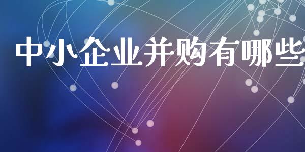 中小企业并购有哪些_https://www.qmgjg.com_香港恒生指数_第1张