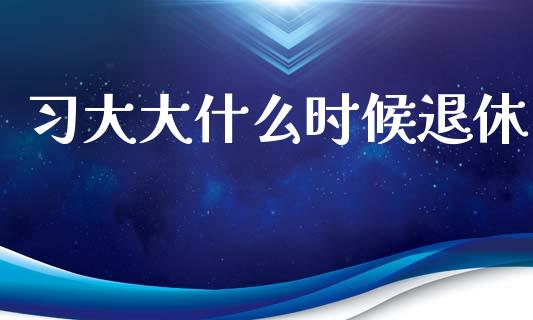 习大大什么时候退休_https://www.qmgjg.com_恒生指数是什么_第1张