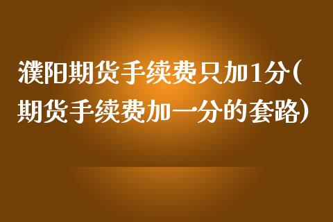 濮阳期货手续费只加1分(期货手续费加一分的套路)_https://www.qmgjg.com_香港恒生指数_第1张
