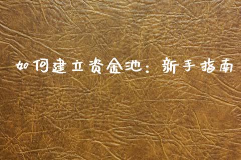 如何建立资金池：新手指南_https://www.qmgjg.com_恒生指数是什么_第1张