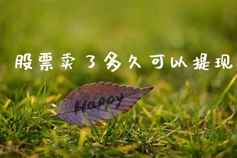 股票卖了多久可以提现_https://www.qmgjg.com_港股恒生指数_第1张